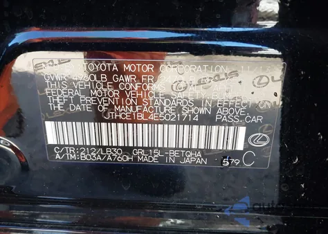 2014 Lexus Gs 350 from USA, damaged, VIN JTHCE1BL4E5021714